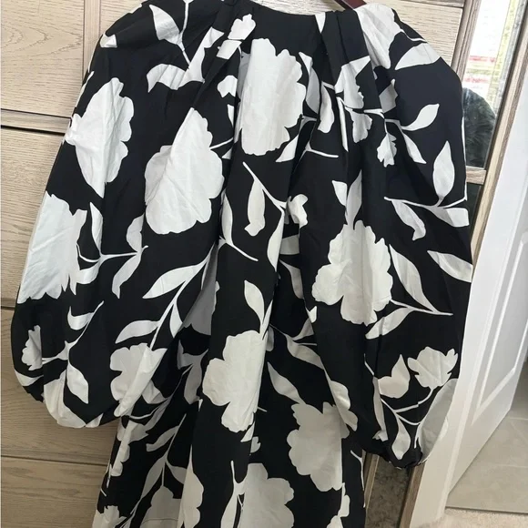 Kate spade x Target Poplin long sleeve  Black and White Dress - Picture 3 of 3
